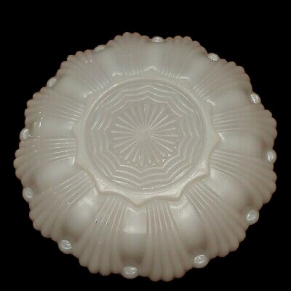 Anchor Hocking Fire King Milk Glass Egg Serving Tray - Picture 5 of 6